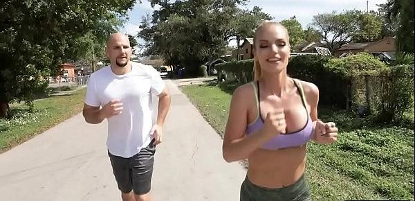  Big tits bounce while she runs